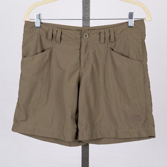 The North Face Pants - North Face Womens Nylon Hiking Shorts Earthy Army Green 6" Inseam Size 4 Pockets